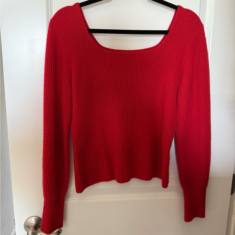 Madewell SoftWool Square-Neck Pullover Sweater